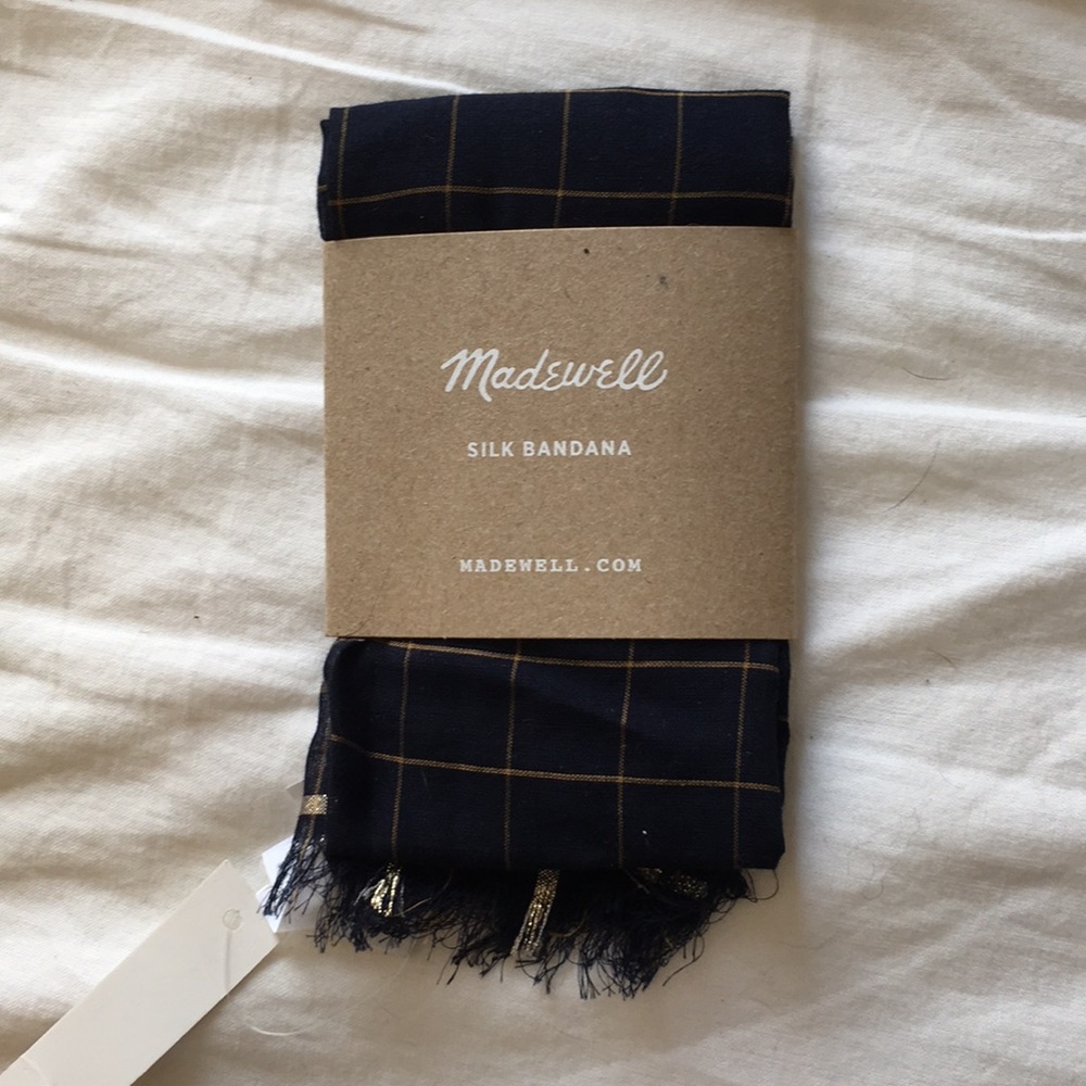 Madewell plaid silk bandana